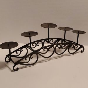 Wrought iron candle holder